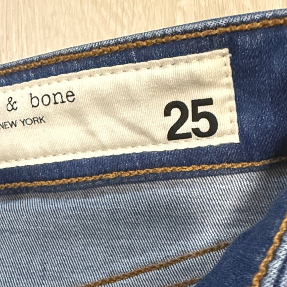 Rag & Bone Distressed Blue Mid-Rise Ankle Skinny Jeans NEW - Picture 5 of 12